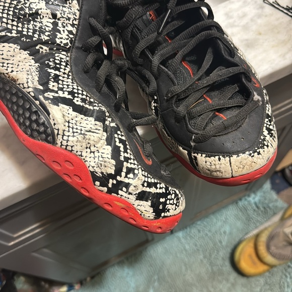 Snake print foam posites shoes main image 15